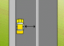 General Knowledge - Where there are double dividing lines, you may park: