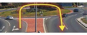 Intersections - To turn back into the same road from which you joined this roundabout you must: