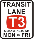 Traffic Lights Lanes - You change lanes and then see you are in a lane where the T3 rule applies. There is no other traffic in this lane. You have one passenger. What should you do?