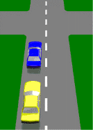 Negligent Driving - On a single laned road (as shown), you must always overtake another vehicle on its right except when: