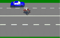 Rider Safety - You are riding the motorcycle shown, what would you need to do to be able to see the car?