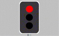 Traffic Lights Lanes - At traffic lights what is meant when a red light appears?