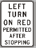 Traffic Lights Lanes - You approach an intersection showing a red light and the sign shown. You wish to turn left. You must: