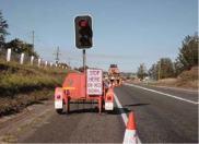 Traffic Lights Lanes - Temporary traffic lights at road works: